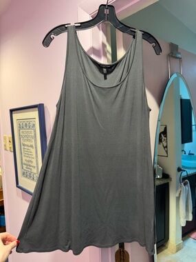 Eileen Fisher Size L Charcoal Swing Tank Top